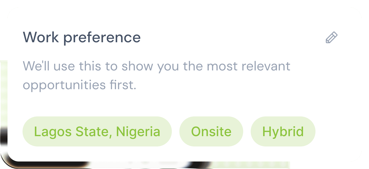 Compass student profile work preference preview